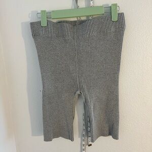 Stylish Gray Ribbed Bike Shorts